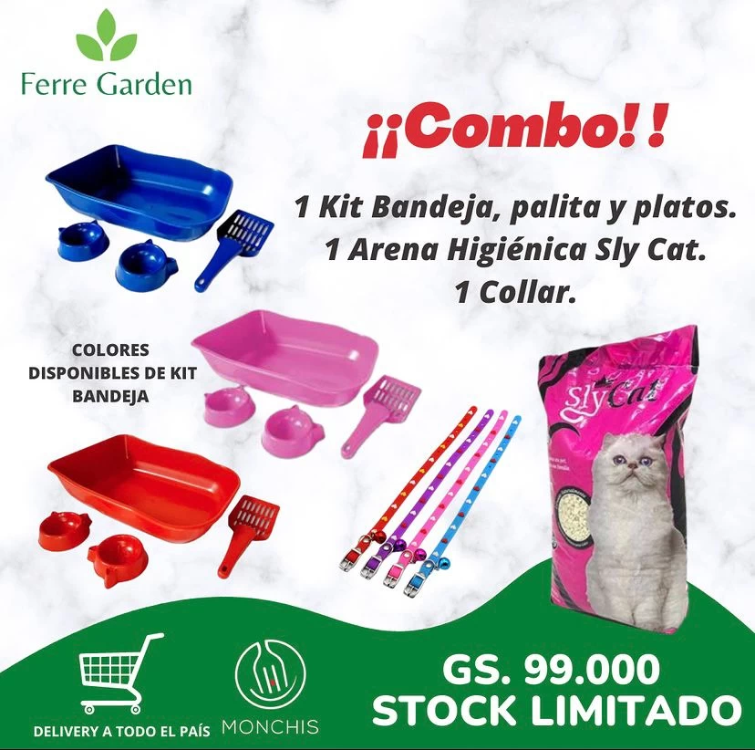 combo-kit-bandeja-palita-y-platos-arena-higienica-sly-cat-4k-y-un-collar