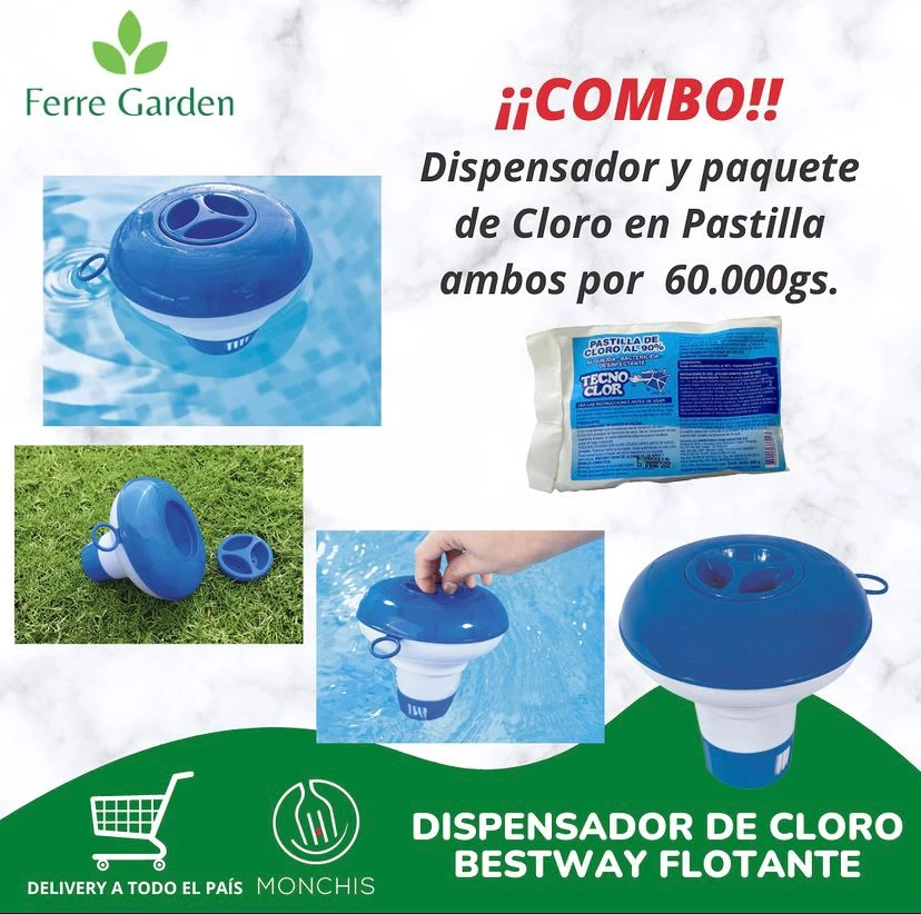 combo-dispensador-de-cloro-bestway-flotante-cloro-en-pastilla